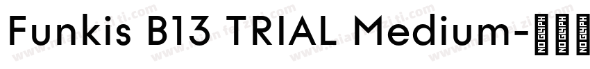 Funkis B13 TRIAL Medium字体转换